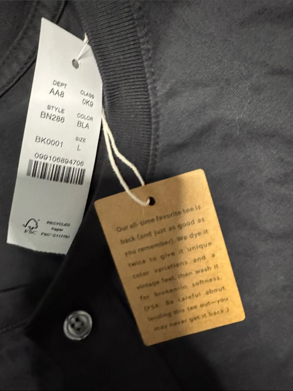 J. Crew Black Short-Sleeve Henley Tee